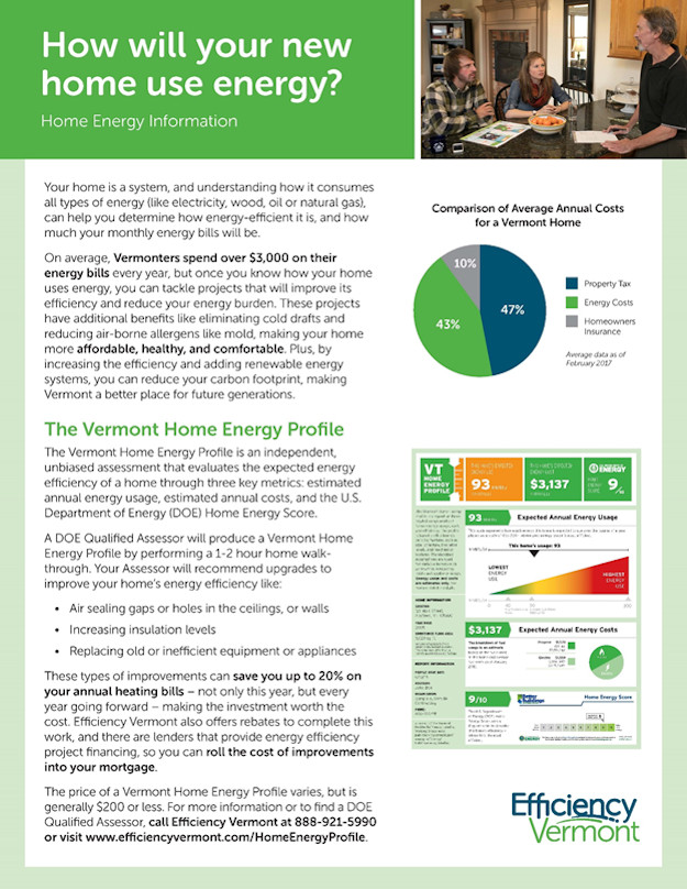 Home Energy Information Pamphlet - Page One